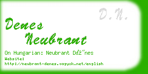 denes neubrant business card